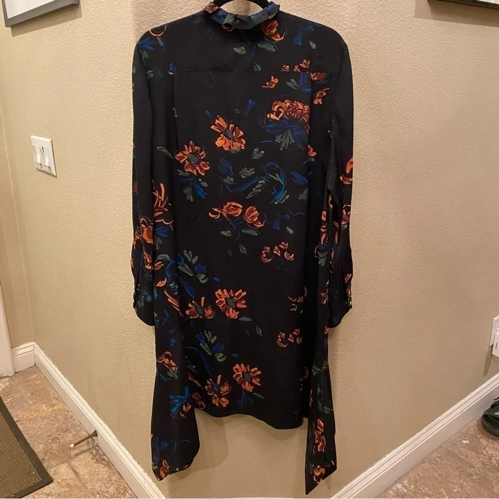 NWT~TORY BURCH Women Asymmetrical Hem Floral Cora Dress Size 14